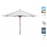Safavieh Cannes 9ft Wooden Outdoor Umbrella PAT8009E