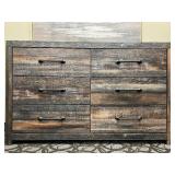Signature Design by Ashley 6-Drawer Dresser - Rustic Distressed Brown Finish
