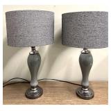 Gray Table Lamps (Lot of 2)