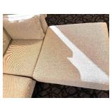 West Elm Sectional Sofa with Chaise - Beige Upholstery