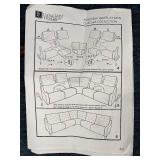Parker Living Heritage Chelsea Collection Sectional Sofa - L-shaped Gray Upholstery