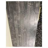 Industrial-Style Desk - Distressed Black Wood Top & Gold Metal Frame - Right-Side 2-Drawer