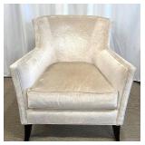 Light Ivory Velvet Club Chair