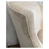 Light Ivory Velvet Club Chair