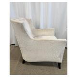 Light Ivory Velvet Club Chair
