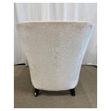 Light Ivory Velvet Club Chair