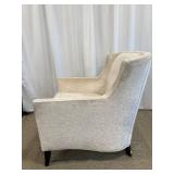 Light Ivory Velvet Club Chair