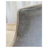 Light Ivory Velvet Club Chair