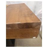 Wood Coffee Table - Rustic Industrial with Black Metal Base