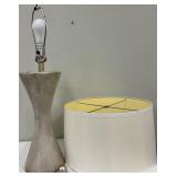 Table Lamp - Hourglass Base & White Drum Shade