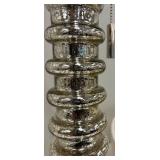 Table Lamp - Chrome Mercury Glass Column with Drum Shade