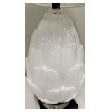 Artichoke Glass Table Lamp - White Drum Shade