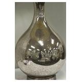 Mercury Glass Teardrop Table Lamp & White Drum Shade