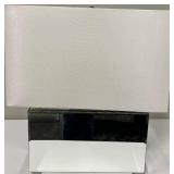 Table Lamp - Mirror Base & Rectangular Shade