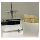 Table Lamp - Mirror Base & Rectangular Shade