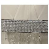 Crystal Drum Chandelier - Rectangular Bead Crystal Pendant Light