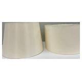 Lamp Shades - Cream Fabric - Pair