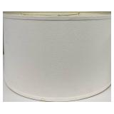 White Drum Lamp Shades Pair - Large & Medium