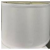 White Drum Lamp Shades Pair - Large & Medium