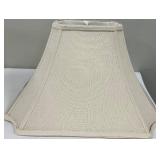 Cream Linen Lampshades Pair - Vintage Table Lamp Style