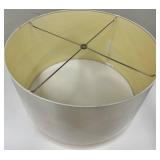Drum Lamp Shade - Silver Brushed Exterior & Beige Interior, Spider Fitter