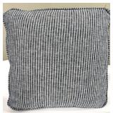 Throw Pillow Feather Blend Indigo Stripe 18x18 - 2-Pack