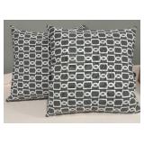 Two D.V. Kap Home  Geometric Throw Pillows