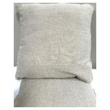 Beige Diamond Pattern Throw Pillows (Lot of 2)