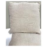 Beige Diamond Pattern Throw Pillows (Lot of 2)
