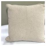 Decorative Throw Pillows Beige Herringbone & Black Geometric Pattern (Lot of 2)