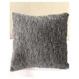 Throw Pillow - Gray & Ivory Geometric Trellis Pattern