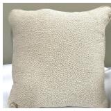 Beige Throw Pillows - 3-Pack with Herringbone, Textured & Paisley Fabrics