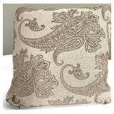 Beige Throw Pillows - 3-Pack with Herringbone, Textured & Paisley Fabrics
