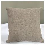Throw Pillow Trio - Beige, Charcoal & Silver Geometric Pattern