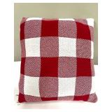 Red & White Buffalo Check Throw Pillows - Set of 3