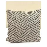 Throw Pillows Gray Geometric Zigzag Textured (Lot of 2)