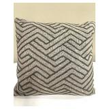 Throw Pillows Gray Geometric Zigzag Textured (Lot of 2)