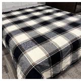 Queen Duvet & Insert - Plaid Check Pattern