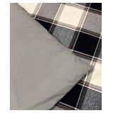 Queen Duvet & Insert - Plaid Check Pattern