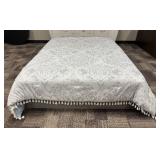 Artisan Luxe Home Full Size Comforter - Paisley Pattern with Tassel Fringe