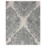 Tahari Queen Comforter - Paisley Pattern, Light Blue & Gray