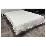 Simply Shabby Chic Twin Size White Comforter & Ruffled Edge