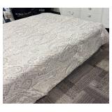 Nicole Miller Home Queen Comforter - Paisley Pattern, Neutral Tones