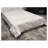 Nicole Miller Home Queen Comforter - Paisley Pattern, Neutral Tones