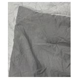 Queen Size White Quilted Comforter with Grey Piping