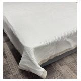 Tahari Home Queen Comforter - White Quilted Bedspread with Border