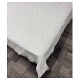 Tahari Home Queen Comforter - White Quilted Bedspread with Border