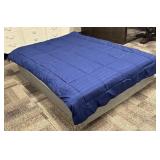 Spyder Twin Comforter - Navy Blue Quilted Box Stitch