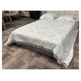 Artisan de Luxe Home King Comforter & Pillow Shams - Paisley Pattern Gray/Blue