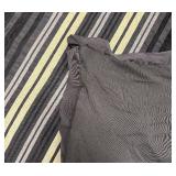 Queen Striped Comforter Set & Pillow Sham - Dark Gray & Beige Stripes